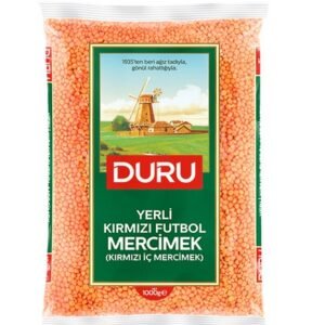 duru yerli kırmızı futbol mercimek 1 kg.